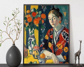 Matisse Style Paint by Numbers Kit: Acrylic Canvas Wall Art