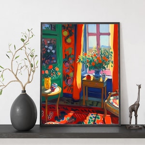 Matisse Style Paint by Numbers Kit: DIY Acrylic Canvas Wall Art