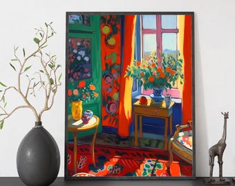 Matisse Style Paint by Numbers Kit: DIY Acrylic Canvas Wall Art