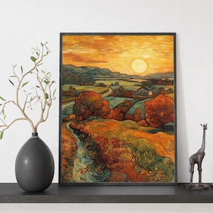 Paint by Numbers Kit, Van Gogh Style  Paint By Numbers For Adult, Numbered Painting Kit, DIY Acrylic Canvas Wall Art, Stress Relief