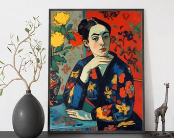 Matisse Style Paint by Numbers Kit For Adult: DIY Acrylic Canvas Wall Art
