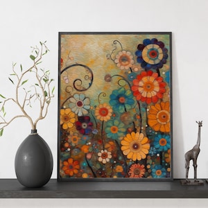Klimt Style Paint By Numbers Kit, Paint By Numbers For Adult, Numbered Painting Kit, Acrylic Canvas Wall Art
