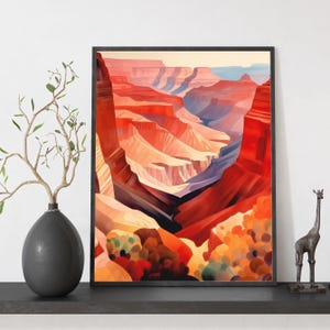 Grand Canyon Paint By Numbers Kit: Georgia O&#39;Keeffe Style Canvas Art