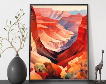 Grand Canyon Paint By Numbers Kit For Adult : DIY Acrilyc Canvas Art