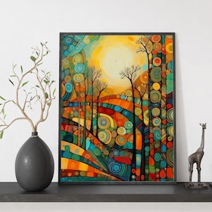 Klimt Style Paint By Numbers Kit, Paint By Numbers For Adult, Numbered Painting Kit, Acrylic Canvas Wall Art