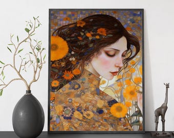 Gustav Klimt Style Paint By Numbers Kit: DIY Acrylic Canvas Art for Adults