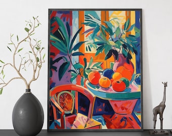 Matisse Style Paint by Numbers Kit For Adult: DIY Acrylic Canvas Wall Art