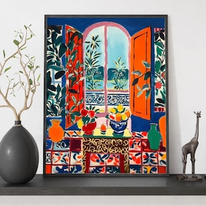 Matisse Style Paint by Numbers Kit, Paint By Numbers For Adult, Numbered Painting Kit, Acrylic Canvas Wall Art