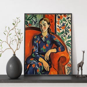 Matisse Style Paint by Numbers Kit, Paint By Numbers For Adult, Numbered Painting Kit, Acrylic Canvas Wall Art