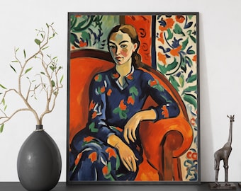 Matisse Style Paint by Numbers Kit: Acrylic Canvas Wall Art