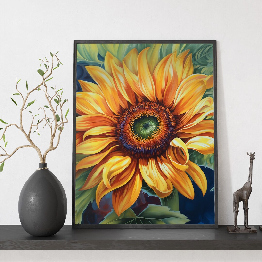Sunflower Paint by Numbers Kit for Adult: DIY Acrylic Canvas Art - Etsy