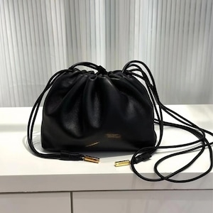 Leather Shoulder Bag, Mini Leather Women&#39;s Pouch, Soft Clutch Bag, Women&#39;s Handbag