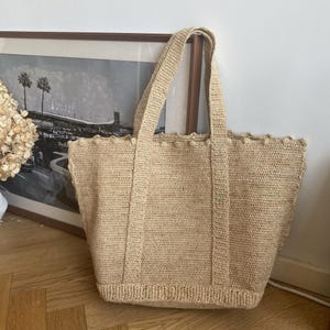Raffia Tote Bag, Straw Woven Tote Bag, Large Shoulder Bag, Minimalist Shoulder Bag, Vacation Beach Tote Bag