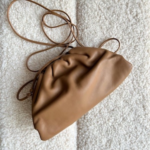 Sac à bandoulière en cuir, Mini pochette en cuir pour femme, Pochette souple, Sac à main pour femme