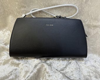 Bolso de hombro de cuero, bolso minimalista de cuero para la axila, bolso de mano de cuero de lujo, bolso pequeño