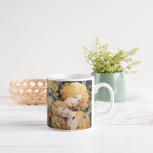 Ceramic Mug, gift for, Mom, Mother, Grandmother, Grandma, Granny, Beutiful, Mother's day, Mom day, Cup, Birthday Gift, G. Klimt Inspired zdjęcie 2