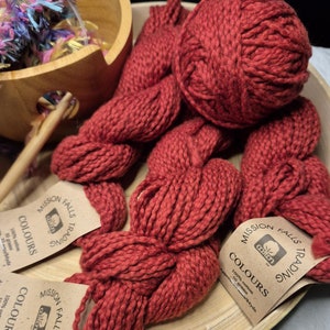 4 Skeins of Mission Falls Trading Yarn – Rust - Aran - 100% Cotton