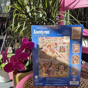 Spring Sampler Counted Cross Stitch Kit: 14 Count Aida, Janlynn