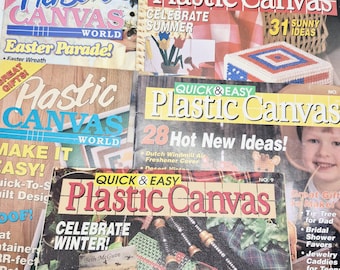 Vintage Plastic Canvas Projects Magazines: Quick&Easy or World 1990 - 1996