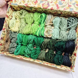 Green Yarn Bundles: 20 Mixed Fibers, Weights & Textures - Crafting Variety Pack