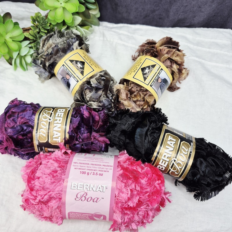 Eyelash Yarn Bernat Boa - Etsy