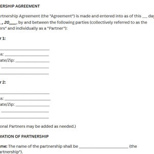 Business Partnership Agreement
