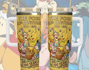 The Pooh 100th Anniversary 1926–2026 Tumbler, Winnie the Pooh 100 Years Stainless Steel Cup, Disney Anniversary Gift