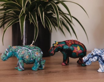 Swazi Hippo Candle - Small