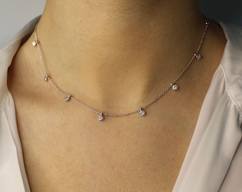 Halskette-Silberhalskette-trendige Halskette-Geburtstag-Muttertag-Geschenk-Anhänger-Halskette-feine Halskette-prächtige Halskette-schöne Halskette