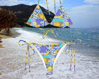 Limoni Siciliani Retro Bikini Set