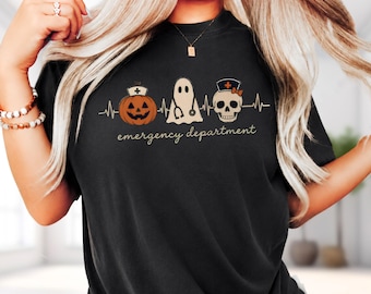 Emergency Department Shirt, Funny Halloween Nurse T-Shirt, Spooky Medical Hoodie, Halloween Costume Sweatshirt, Cute Spooky Tee