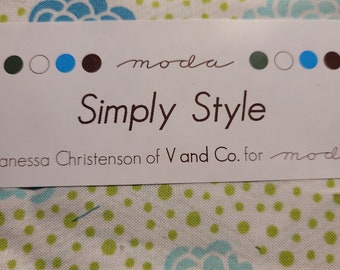 10814-17 Simply Colorful Style Lime Green and White Metro Geometric Ogee by Vanessa Christenson for Moda