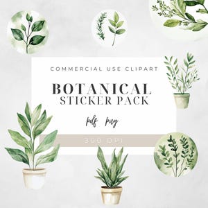 Botanical Sticker Pack – Printable PNGs for Digital Planners & Journals