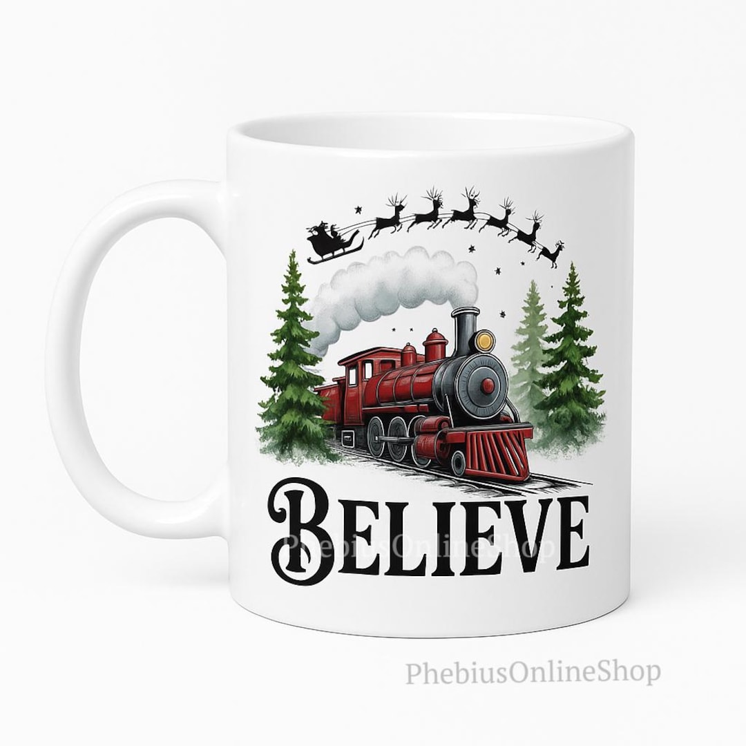 Believe North Pole Train PNG File - Christmas Sublimation Design ...