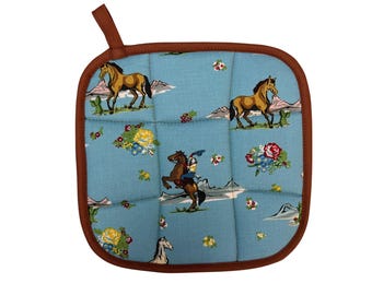 Cowgirl Rides On Pot Holder