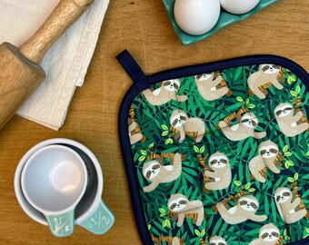 Lazy Day Sloths Pot Holder