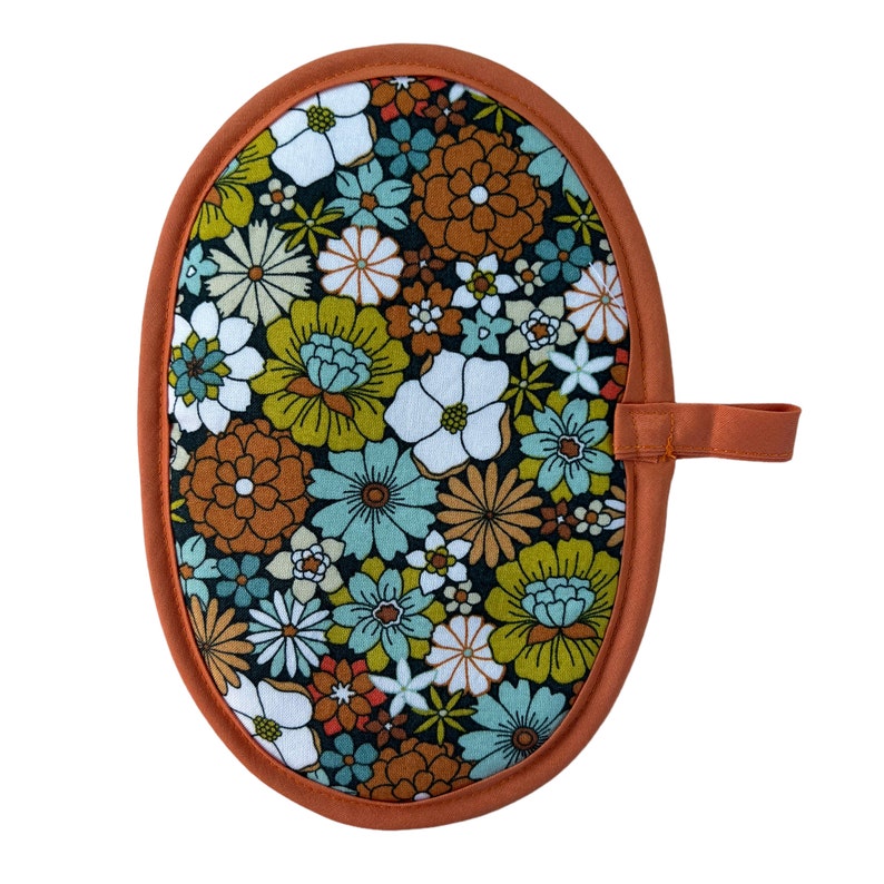 70's Flowers Mini Pincher Mitt image 3