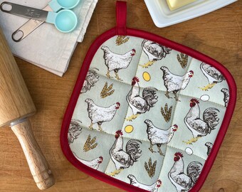 Barnyard Chickens Pot holder