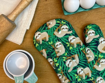 Lazy Day Sloths Oven Mitt