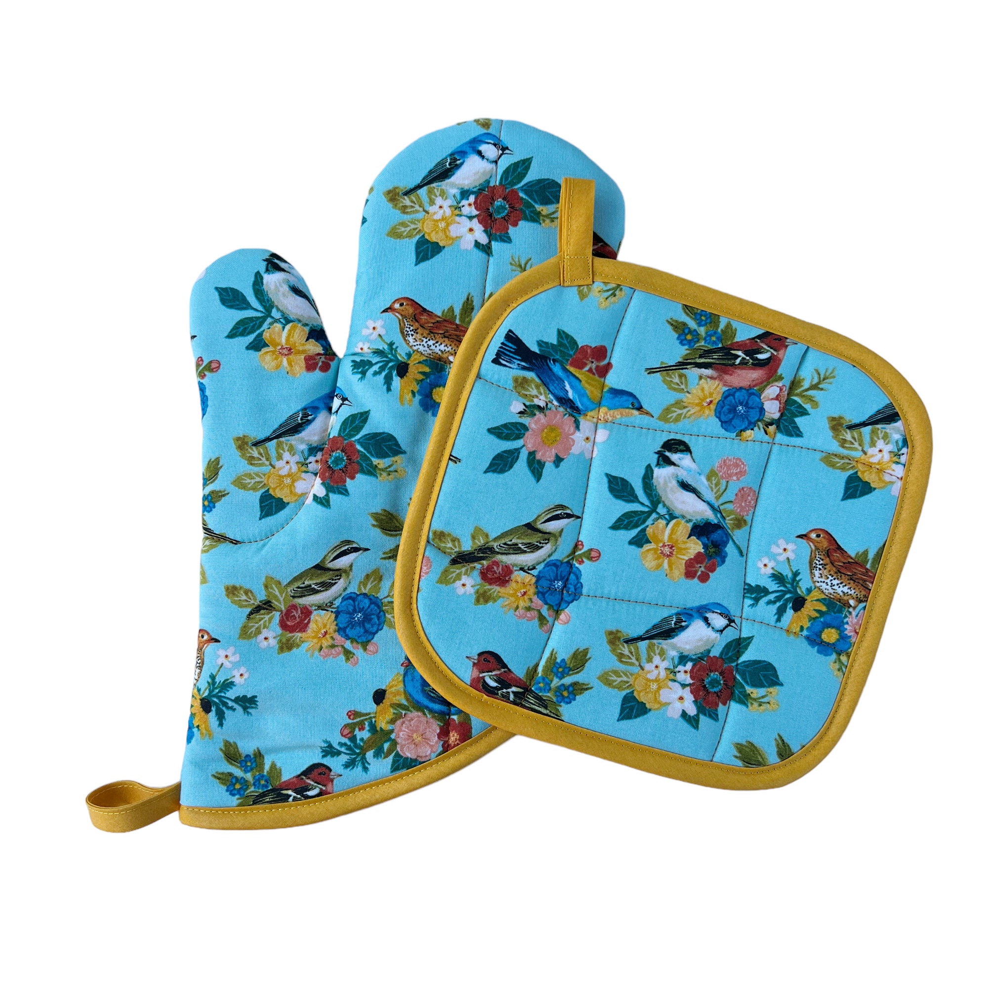 70's Flowers Oven Mitt and Pot Holder Set – Collisionware