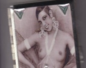 Le Pearl Josephine Baker Mirror Tissue Cigarette Case Business Credit Card Holder