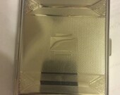 Vintage Art Deco Breslau Scroll 2-band German Silver Business Credit Card Holder I.D. Cigarette Case