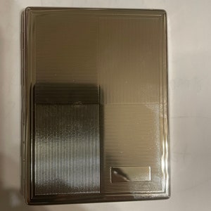 Vintage Deco Quattro Lines Silber 1-Clip Business Kreditkartenetui