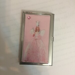 Roze Glinda de Goede Heks Tovenaar van OZ Visitekaarthouder Creditcard Case