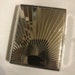 Silver Art Deco Sunbeam 2-clip 100s Cigarette Wallet I.D. Case Business Credit Card Holder 
