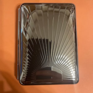 Art Deco Silver Sunbeam 2-Band Business Kreditkarte I.D. Brieftasche