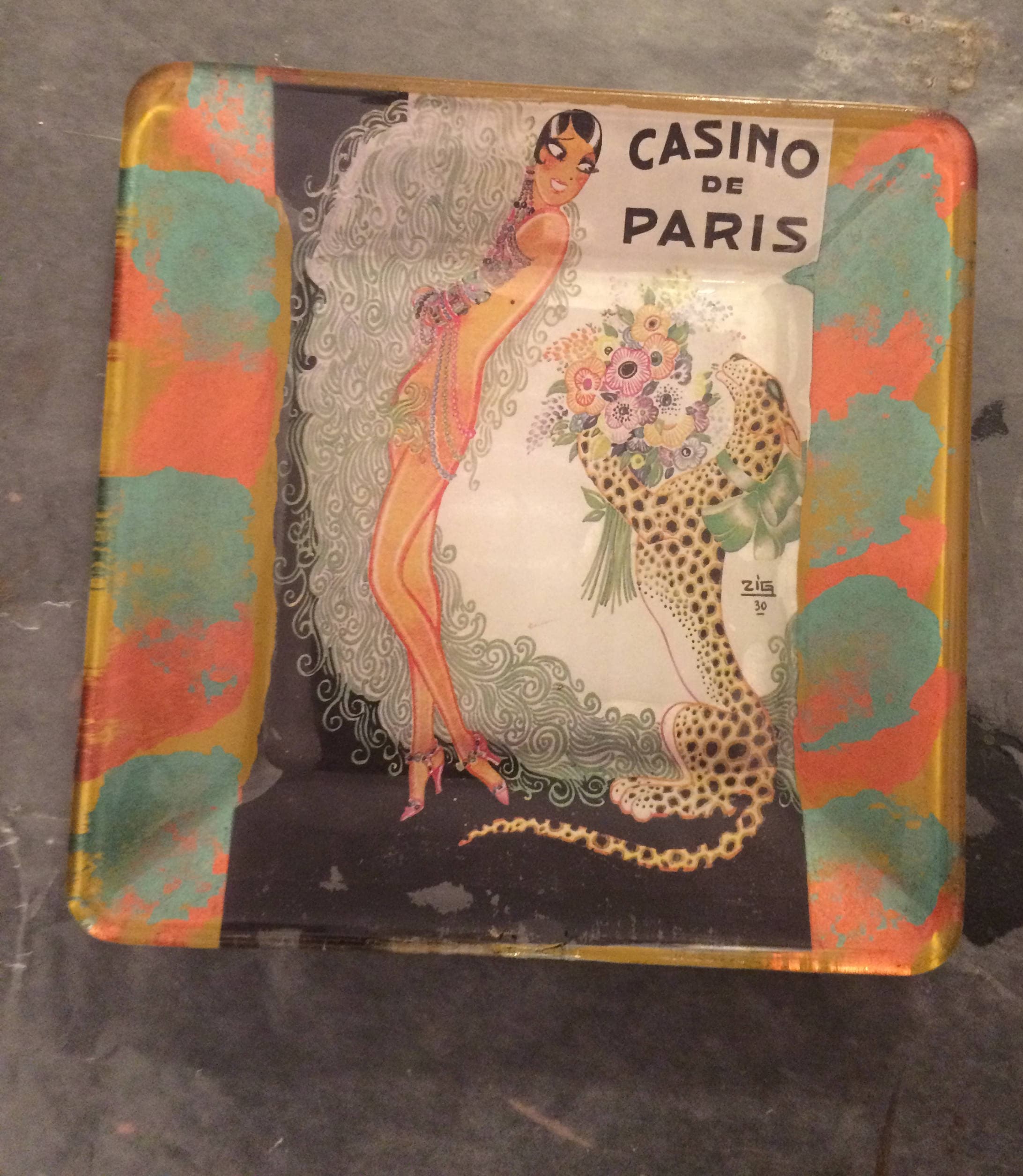 Josephine Baker Casino De Paris Small Glass Collector Plate - Signed, Numbered