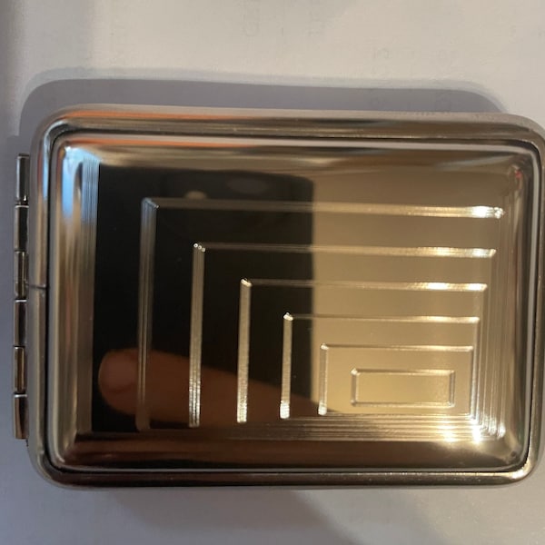 German Silver Art Deco Mannheim Small Pill Box Pill Case