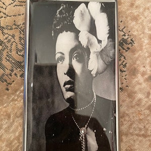 Billie Holiday Gardenia Mirror Tissues or 120s Cigarette 2-clip wallet Case Business Credit Card Holder