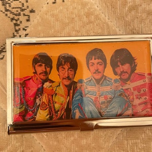 The Beatles Lonely Hearts Club Silber Visitenkartenhalter Gelenke Fall